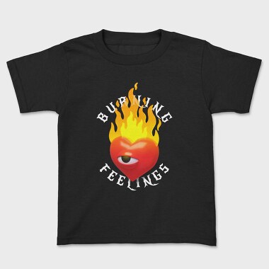 Burning Feelings Heart, Kids' T-Shirt