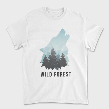Wild Forest Wolf, Unisex Men's T-Shirt