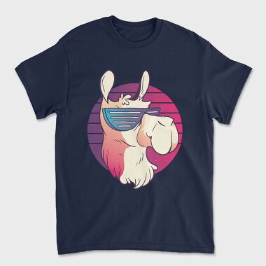 Llama Sunglasses Retro, Unisex Men's T-Shirt