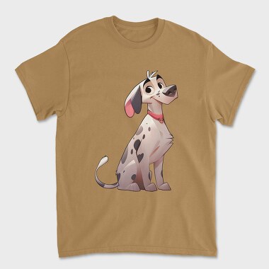 Unisex Men's T-Shirt, Dalmata Dog Cartoon