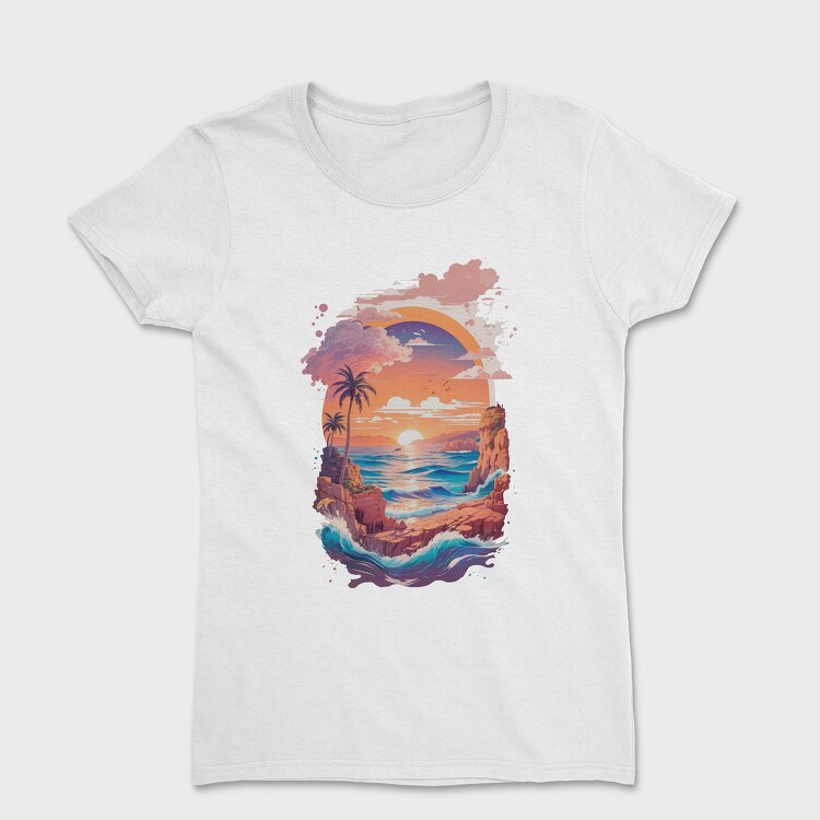 Greece Landscape Sunset, Women's T-Shirt