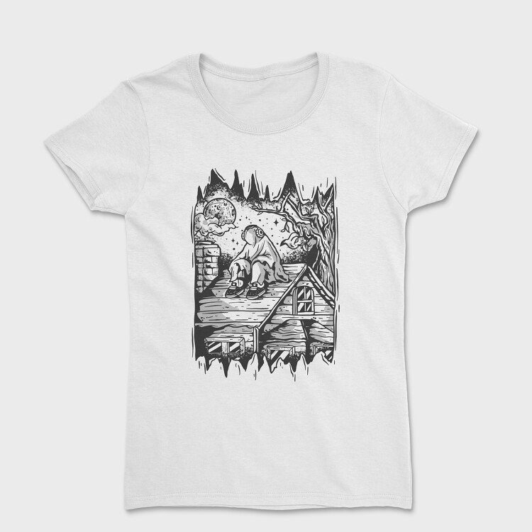 Lonely Ghost, Women's T-Shirt