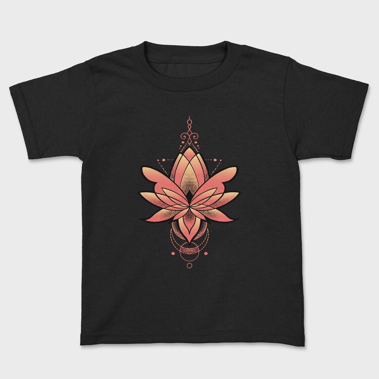 Lotus Flower Fire Gradient, Kids' T-Shirt