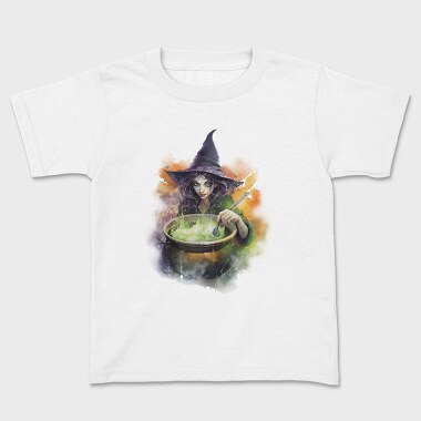 Witch Watercolor, Kids' T-Shirt