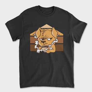 Унисекс Мъжка Тениска, Dark Coffee Darker Soul Dog