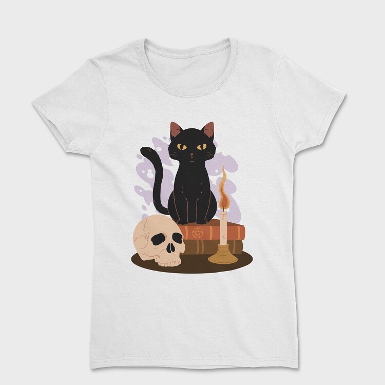 Witchy Black Cat, Дамска Тениска