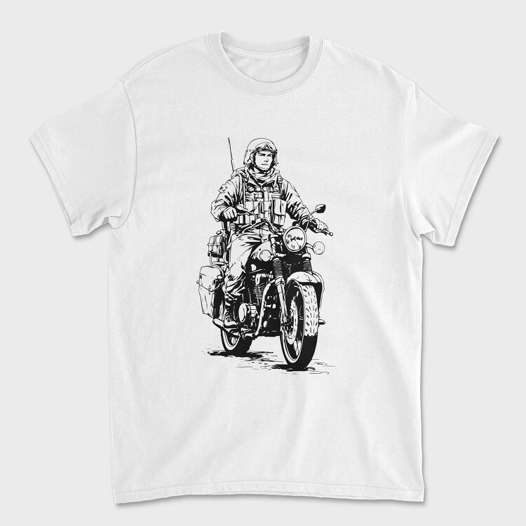 Soldier Motorcycle, Унисекс Мъжка Тениска