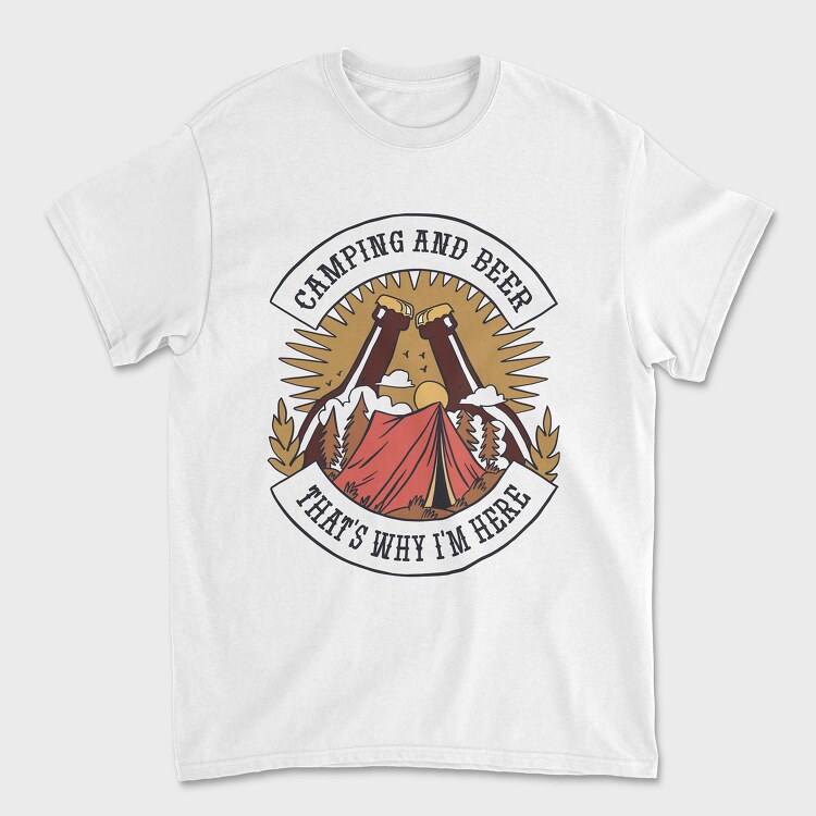 Camping and Beer 2, Unisex Men's T-Shirt