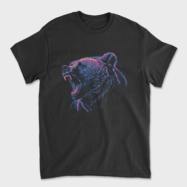 Grizzly Bear Roaring, Unisex Men's T-Shirt