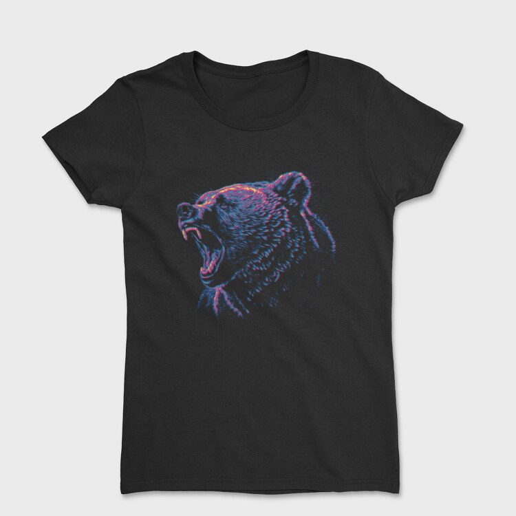 Grizzly Bear Roaring, Дамска Тениска