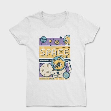 Space Adventure Cat, Women's T-Shirt