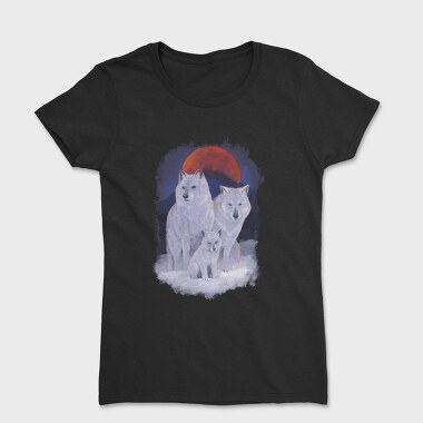Wolf Family Moon, Women's T-Shirt