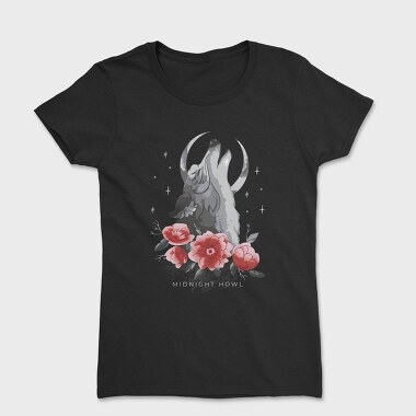 Wolf Moon Flowers, Women's T-Shirt