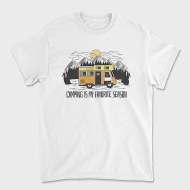 Camping Season, Unisex Men's T-Shirt