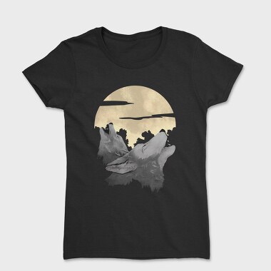 Wolves Howling With the Moon, Women's T-Shirt