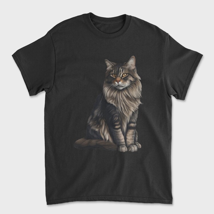 Maine Coon Cat, Унисекс Мъжка Тениска