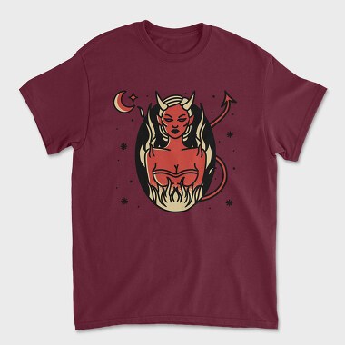 Devil Girl, Унисекс Мъжка Тениска