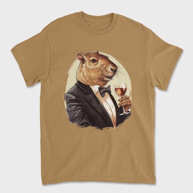 Capybara Drink, Unisex Men's T-Shirt