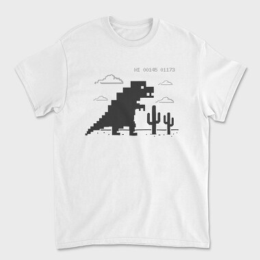 Dinosaur Game, Унисекс Мъжка Тениска