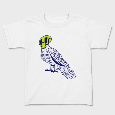 Kids' T-Shirt, Halloween Crow Skull