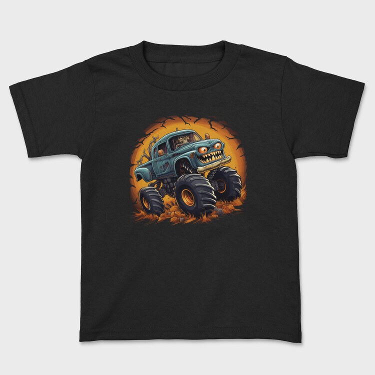 Halloween Monster Truck, Kids' T-Shirt