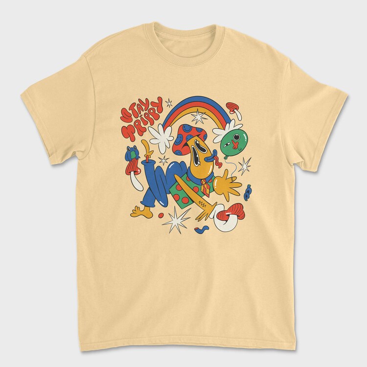 Stay Trippy Fungi, Unisex Men's T-Shirt
