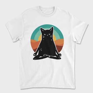 Yoga Cat 2, Unisex Men's T-Shirt