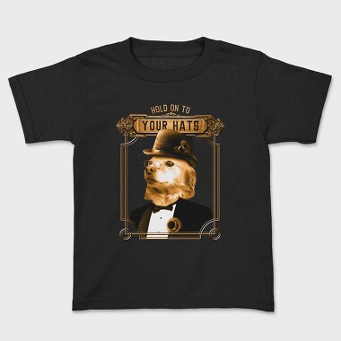 Steampunk Dog Hat, Kids' T-Shirt