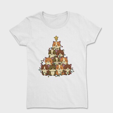 Дамска Тениска, Hamster Christmas Tree