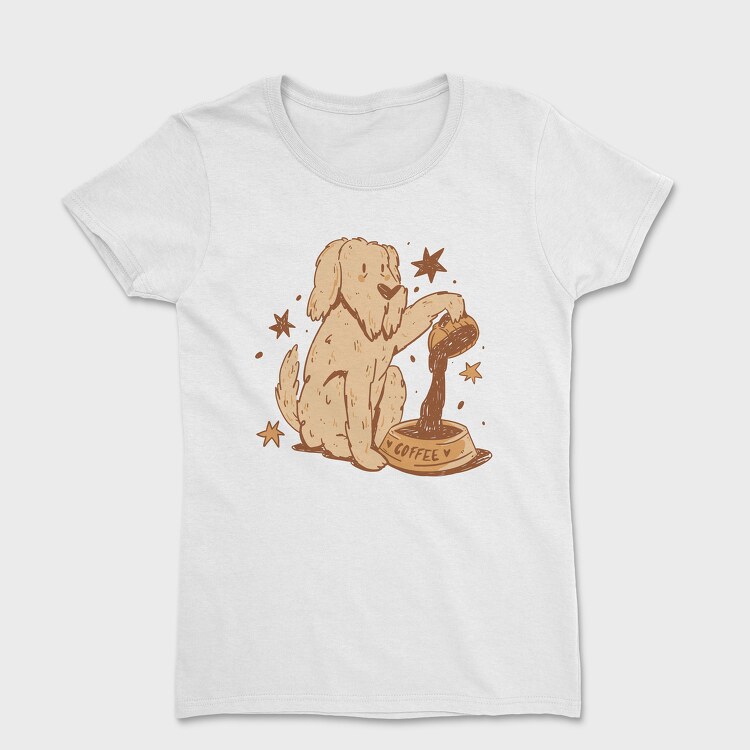 Dog Coffee Doodle, Women's T-Shirt