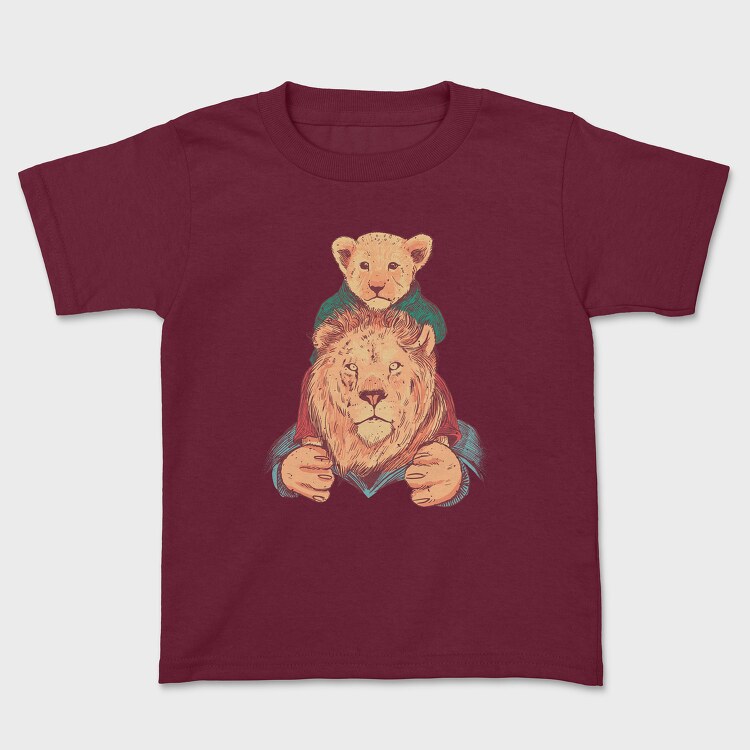 Father And Son Lion, Детска Тениска