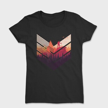 Women's T-Shirt, Geometric Forest
