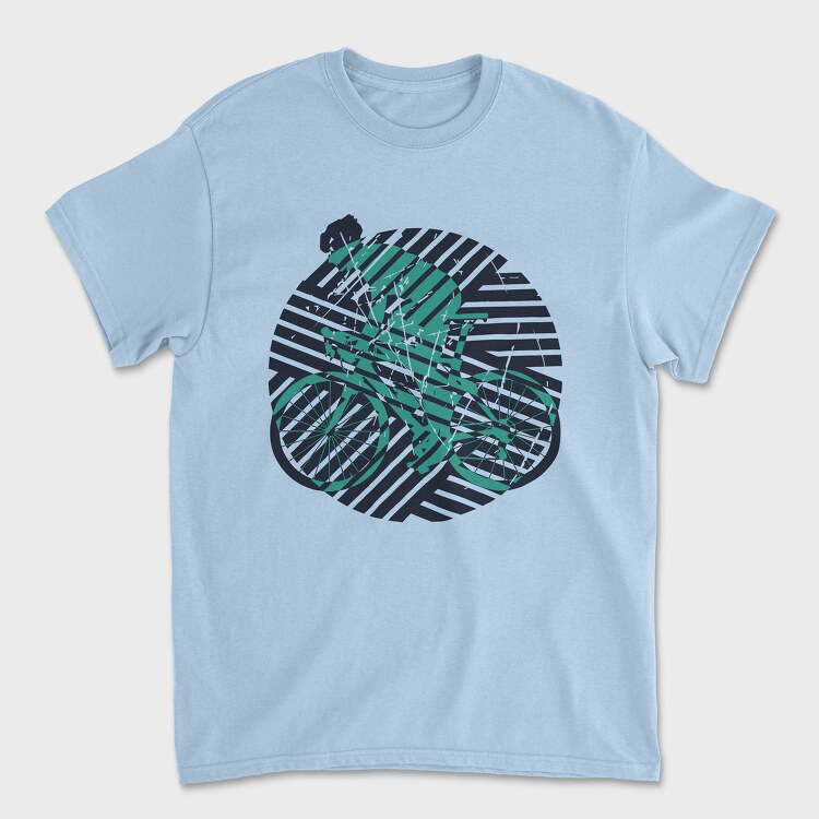 Geometric Bicycle, Unisex Men's T-Shirt