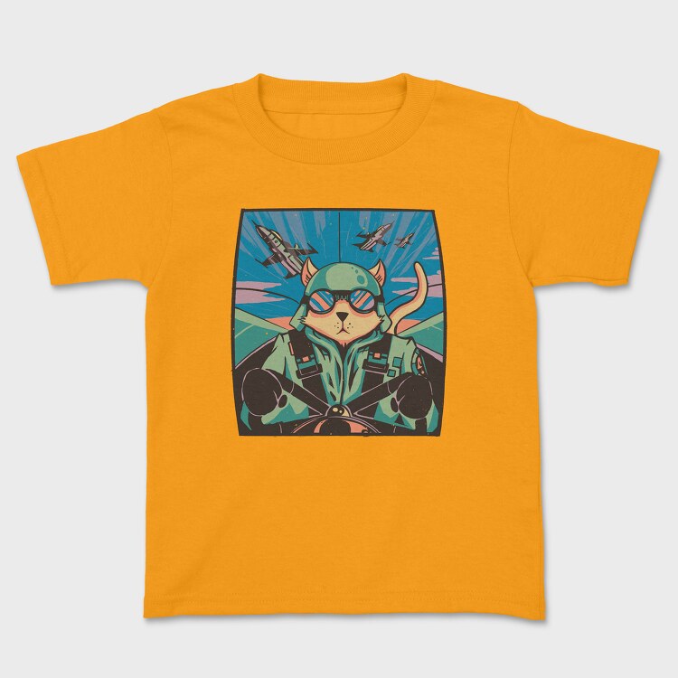 Airplane Cat, Kids' T-Shirt