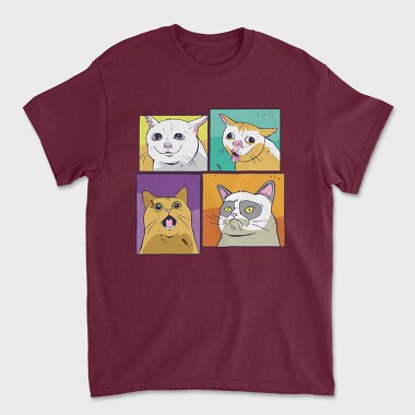 Meme Cats, Unisex Men's T-Shirt