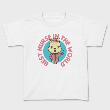 Best Nurse in the World Cartoon, Kids' T-Shirt