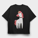 Smiling Horse, Unisex Men's T-Shirt
