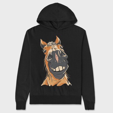 Smiling Horse, Unisex Men's Hoodie