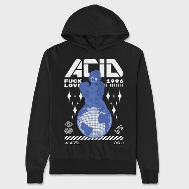 Acid Fuck Love 1, Unisex Men's Hoodie
