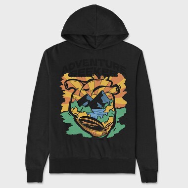 Adventure Hearth, Unisex Men's Hoodie