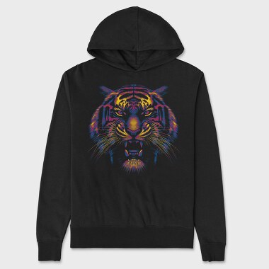Tiger Colorful, Unisex Men's Hoodie