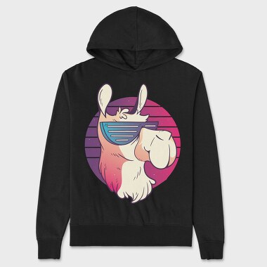 Llama Sunglasses Retro, Unisex Men's Hoodie