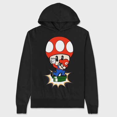 Moshroom Mario, Unisex Men's Hoodie