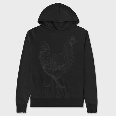 Chicken Egg, Unisex Men's Hoodie