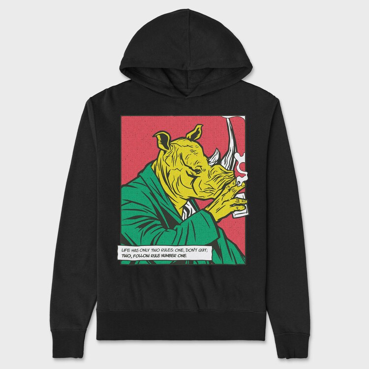 Rhinoceros Si, Unisex Men's Hoodie