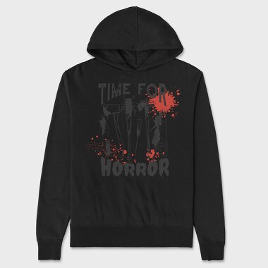 Time for Horror Halloween, Unisex Men's Hoodie