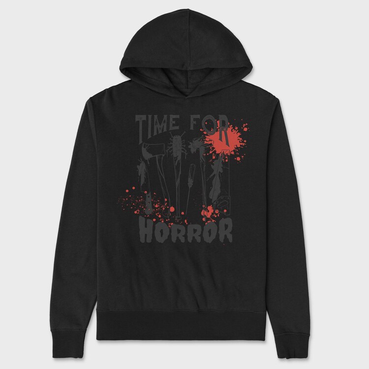 Time for Horror Halloween, Unisex Men's Hoodie