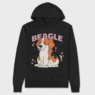 Anatomy of a Beagle, Unisex Men's Hoodie