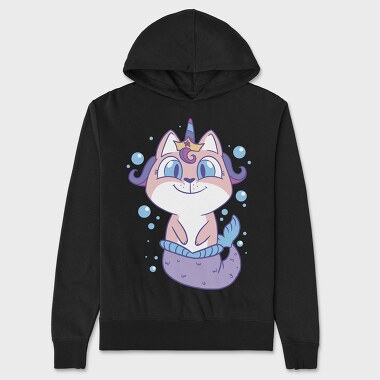 Cat Unicorn Mermaid, Unisex Men's Hoodie
