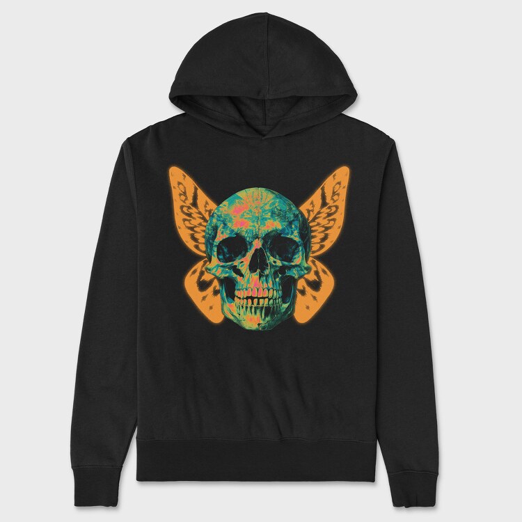 Butterfly Skull, Unisex Men's Hoodie